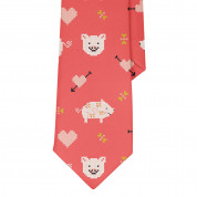 Дизайнерска вратовръзка - Mamas Boy Coral Pig (корал) 1
