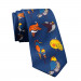 Дизайнерска вратовръзка - Mamas Boy Chicken Blue (син) 1