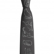 Дизайнерска вратовръзка - Mamas Boy Gray Cat (черен) 2