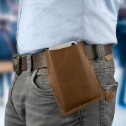 4smarts Belt Case Universal - кожен калъф за колана за смартфони до 6.5 инча (кафяв) 1