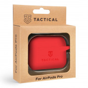 Tactical TPU Velvet Smoothie Carabiner Case - термополиуретанов (TPU) удароустойчив калъф за Apple AirPods Pro (червен)  1