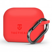 Tactical TPU Velvet Smoothie Carabiner Case - термополиуретанов (TPU) удароустойчив калъф за Apple AirPods Pro (червен) 