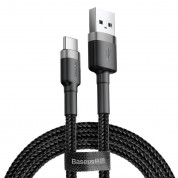 Baseus Cafule USB-A to USB-C Cable 3A (CATKLF-BG1)  (100 cm) (black-gray)