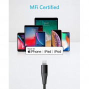 Anker PowerLine+ II USB-C to Ligthning Cable - сертифициран (MFi) USB-C към Lightning кабел за Apple устройства с Lightning порт (90 см) (черен) 2