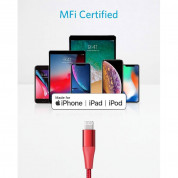 Anker PowerLine+ II USB-C to Lightning Cable - сертифициран (MFi) USB-C към Lightning кабел за Apple устройства с Lightning порт (180 см) (червен) 1