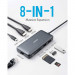 Anker PowerExpand Direct 8-in-1 USB-C PD Media Hub - мултифункционален USB-C хъб за свързване на допълнителна периферия (тъмносив) 2