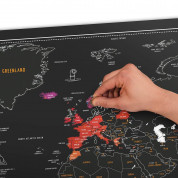 Luckies Scratch Off World Map Chalk Edition - скреч карта на света с тебеширен маркер 1