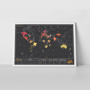 Luckies Scratch Off World Map Chalk Edition - скреч карта на света с тебеширен маркер 3