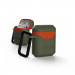 Urban Armor Gear Standard Issue Hard Case 001 - водо и удароустойчив силиконов (TPU) кейс с карабинер за Apple Airpods и Apple Airpods 2 (зелен-оранжев) 1