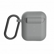 Urban Armor Gear Soft Touch U Silicone Case - удароустойчив силиконов калъф с карабинер за Apple Airpods и Apple Airpods 2 (сив) 3