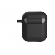 Urban Armor Gear Soft Touch U Silicone Case - удароустойчив силиконов калъф с карабинер за Apple Airpods и Apple Airpods 2 (черен) 4