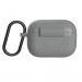 Urban Armor Gear Soft Touch U Silicone Case - удароустойчив силиконов калъф с карабинер за Apple Airpods Pro (сив) 6
