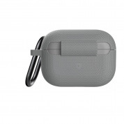 Urban Armor Gear Soft Touch U Silicone Case - удароустойчив силиконов калъф с карабинер за Apple Airpods Pro (сив) 6