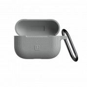 Urban Armor Gear Soft Touch U Silicone Case - удароустойчив силиконов калъф с карабинер за Apple Airpods Pro (сив) 4