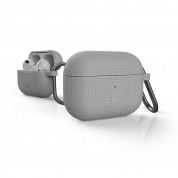 Urban Armor Gear Soft Touch U Silicone Case - удароустойчив силиконов калъф с карабинер за Apple Airpods Pro (сив)