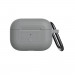 Urban Armor Gear Soft Touch U Silicone Case - удароустойчив силиконов калъф с карабинер за Apple Airpods Pro (сив) 3