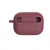 Urban Armor Gear Soft Touch U Silicone Case - удароустойчив силиконов калъф с карабинер за Apple Airpods Pro (розов) 7