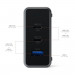 Satechi 100W USB-C PD Compact GaN Charger - захранване за ел. мрежа с 2xUSB-C PD изхода и USB 3.0 изход (сив) 3