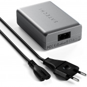 Satechi 100W USB-C PD Compact GaN Charger - захранване за ел. мрежа с 2xUSB-C PD изхода и USB 3.0 изход (сив) 6