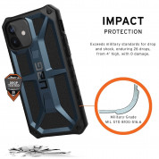 Urban Armor Gear Monarch Case - удароустойчив хибриден кейс за iPhone 12, iPhone 12 Pro (тъмносин) 8