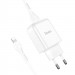 Hoco N2 Wall Charger and Lightning Cable - захранване за ел. мрежа 2.1A с USB изход и Lightning кабел (бял) 2