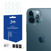 3MK Lens Protection Hybrid Glass Set - предпазни стъклени защитни покрития за камерата на iPhone 12 Pro (4 комплекта)