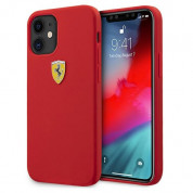 Ferrari On Track Silicone Case - силиконов (TPU) калъф за iPhone 12 mini (червен)