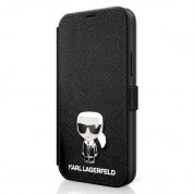 Karl Lagerfeld Saffiano Ikonik Booktype Leather Case for iPhone 12 Pro Max (black) 1