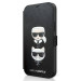 Karl Lagerfeld Saffiano Karl & Choupette Booktype Leather Case - дизайнерски кожен калъф, тип портфейл за iPhone 12 Pro Max (черен) 1