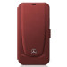 Mercedes-Benz Urban Line Booktype Leather Case - дизайнерски кожен калъф (естествена кожа), тип портфейл за iPhone 12 Pro Max (червен) 2