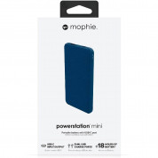 Mophie Powerstation Fabric 10000mAh Dual Port USB-C & USB-A Power Bank - външна батерия 10000mAh с USB-C и USB-A изходи за зареждане на мобилни устройства (син) 6