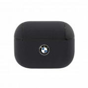 BMW Signature Leather Case - кожен кейс (естествена кожа) за Apple Airpods Pro (тъмносин) 1