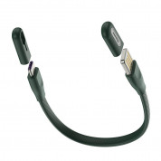 Baseus Bracelet USB-C Cable (CATFH-06B) - кабел за устройства с USB-C порт (22 см) (тъмнозелен)  3