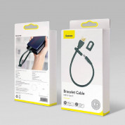 Baseus Bracelet USB-C Cable (CATFH-06B) - кабел за устройства с USB-C порт (22 см) (тъмнозелен)  10