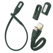 Baseus Bracelet USB-C Cable (CATFH-06B) - кабел за устройства с USB-C порт (22 см) (тъмнозелен) 