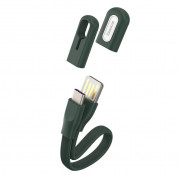 Baseus Bracelet USB-C Cable (CATFH-06B) - кабел за устройства с USB-C порт (22 см) (тъмнозелен)  4