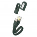 Baseus Bracelet USB-C Cable (CATFH-06B) - кабел за устройства с USB-C порт (22 см) (тъмнозелен)  5