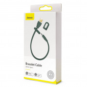 Baseus Bracelet USB-C Cable (CATFH-06B) - кабел за устройства с USB-C порт (22 см) (тъмнозелен)  11