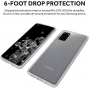 Griffin Survivor Clear Case - хибриден удароустойчив кейс за Samsung Galaxy S20 Ultra (прозрачен) 3
