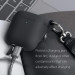 Moshi Pebbo Detachable Wrist Strap Case - силиконов кейс с каишка за Apple Airpods и Apple Airpods 2 (черен) 7
