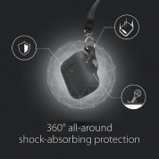 Moshi Pebbo Detachable Wrist Strap & LintGuard Protection Case for Apple Airpods & Apple Airpods 2 (shadow black) 5