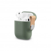 Moshi Pebbo Detachable Wrist Strap Case - силиконов кейс с каишка за Apple Airpods и Apple Airpods 2 (зелен)