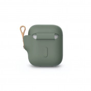 Moshi Pebbo Detachable Wrist Strap Case - силиконов кейс с каишка за Apple Airpods и Apple Airpods 2 (зелен) 3