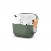 Moshi Pebbo Detachable Wrist Strap Case - силиконов кейс с каишка за Apple Airpods Pro (зелен)