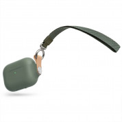 Moshi Pebbo Detachable Wrist Strap Case - силиконов кейс с каишка за Apple Airpods Pro (зелен) 1