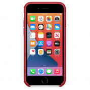 Apple iPhone SE2 Leather Case - оригинален кожен кейс (естествена кожа) за iPhone SE (2020), iPhone 8, iPhone 7 (червен) 4