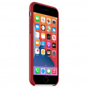 Apple iPhone SE2 Leather Case - оригинален кожен кейс (естествена кожа) за iPhone SE (2020), iPhone 8, iPhone 7 (червен) 5