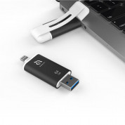 Adam Elements iKlips II Lightning to USB 3.1 - външна памет за iPhone, iPad, iPod с Lightning (64GB) (сив)  1