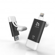 Adam Elements iKlips II Lightning to USB 3.1 - външна памет за iPhone, iPad, iPod с Lightning (64GB) (сив) 