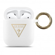 Guess Airpods Triangle Logo Silicone Case (white)